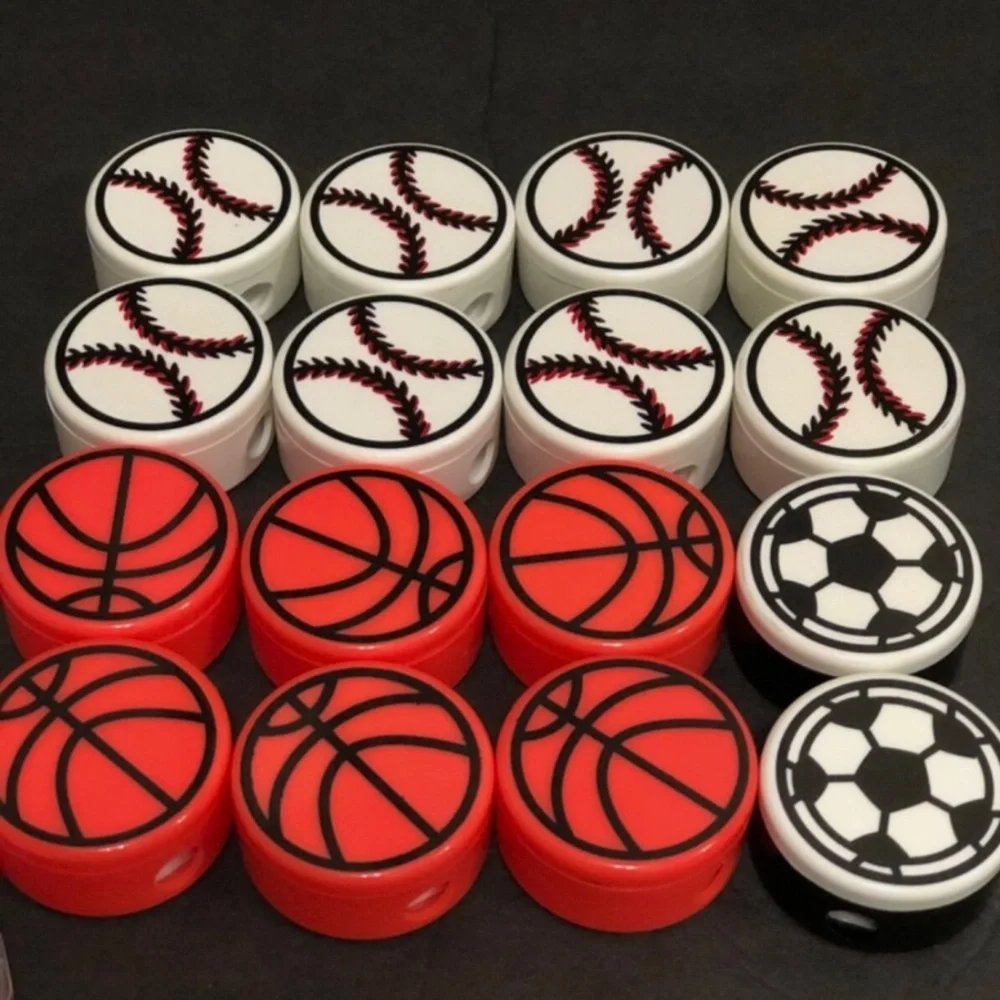 NEW Sports Balls Pencil Sharpeners 16 pieces & 10 Sports Balls Pencils
